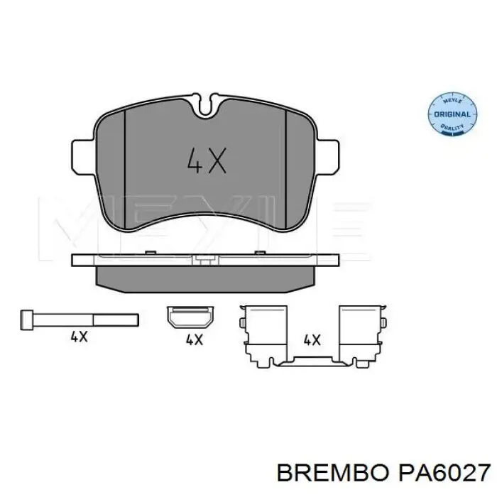 PA6027 Brembo Pastillas freno traseras