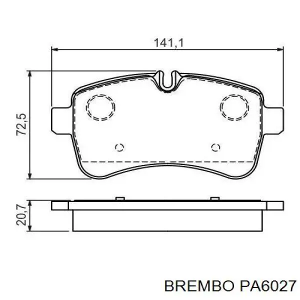 Pastillas traseras de freno Brembo PA6027 precio, desde 35,69 EUR