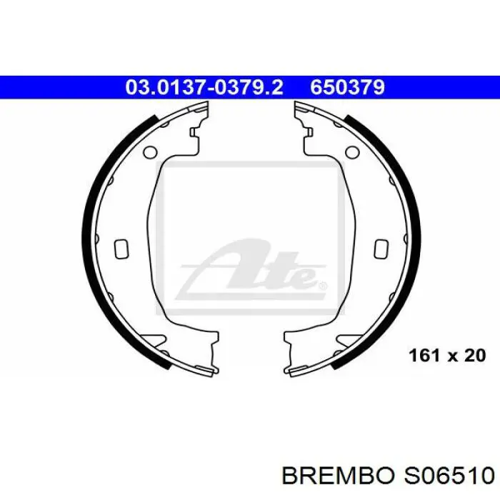 Zapatas de freno de mano S06510 Brembo