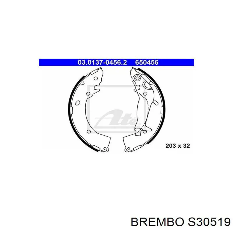S30519 Brembo Zapatas de freno de tambor traseras
