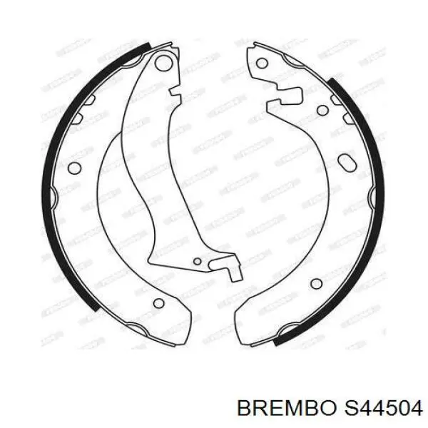 S44504 Brembo zapatas de frenos de tambor traseras