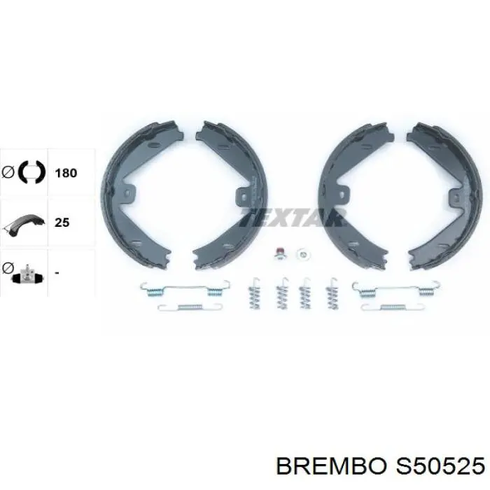 S50525 Brembo juego de zapatas de frenos, freno de estacionamiento