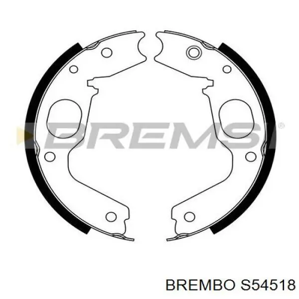 S 54 518 Brembo juego de zapatas de frenos, freno de estacionamiento