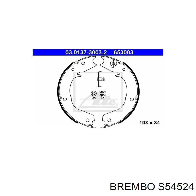 Pastillas de freno de mano Brembo S54524