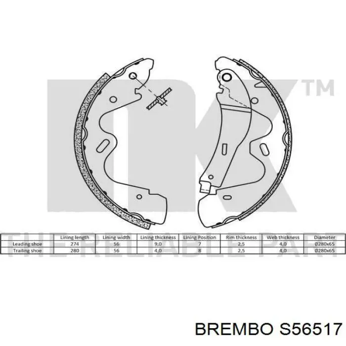 Zapatas de freno S56517 Brembo