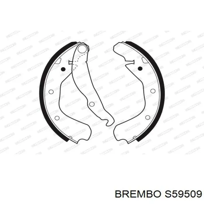 S59509 Brembo zapatas de frenos de tambor traseras