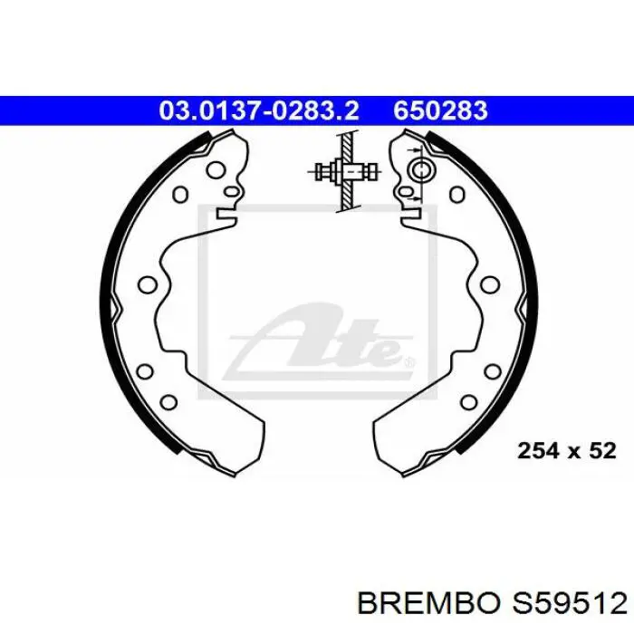 S 59 512 Brembo zapatas de frenos de tambor traseras