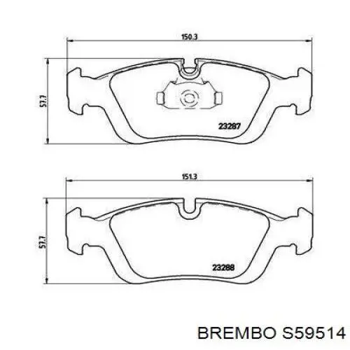 S59514 Brembo Zapatas de freno de tambor traseras