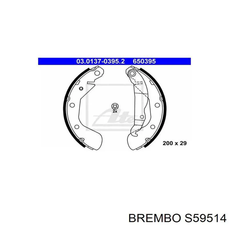 Zapatas de freno traseras Brembo S59514