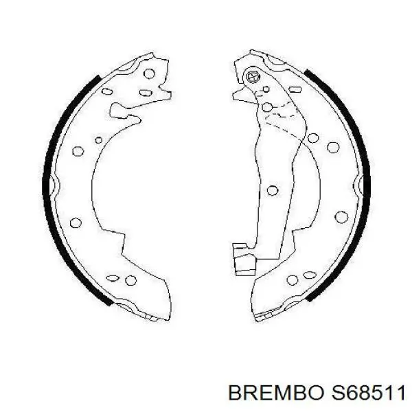 S68511 Brembo Zapatas de freno de tambor traseras