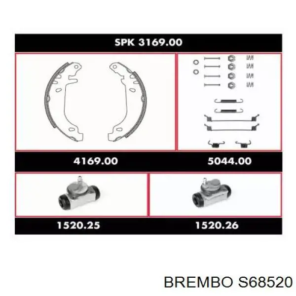Zapatas de freno traseras Brembo S68520