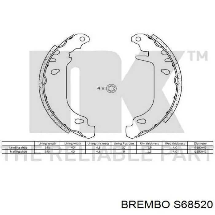Zapatas de freno S68520 Brembo