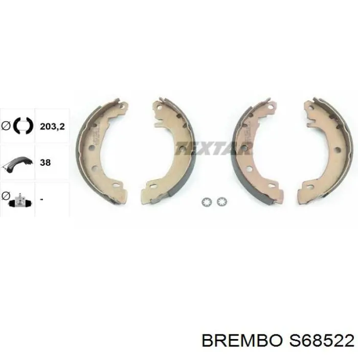 S68522 Brembo zapatas de frenos de tambor traseras