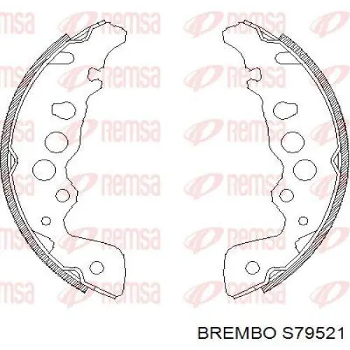 S79521 Brembo zapatas de frenos de tambor traseras