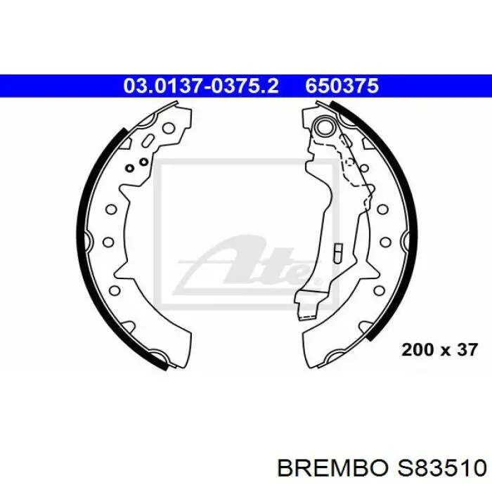 S 83 510 Brembo zapatas de frenos de tambor traseras