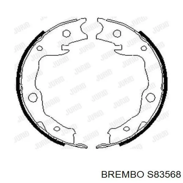 S83568 Brembo juego de zapatas de frenos, freno de estacionamiento