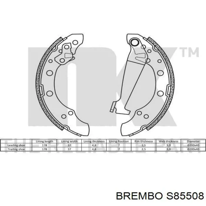 Zapatas de freno de tambor traseras Brembo S85508 precio, desde 23,49 EUR