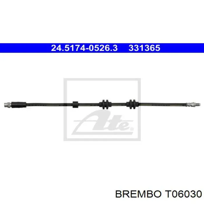 Latiguillo de freno delantero BREMBO T06030