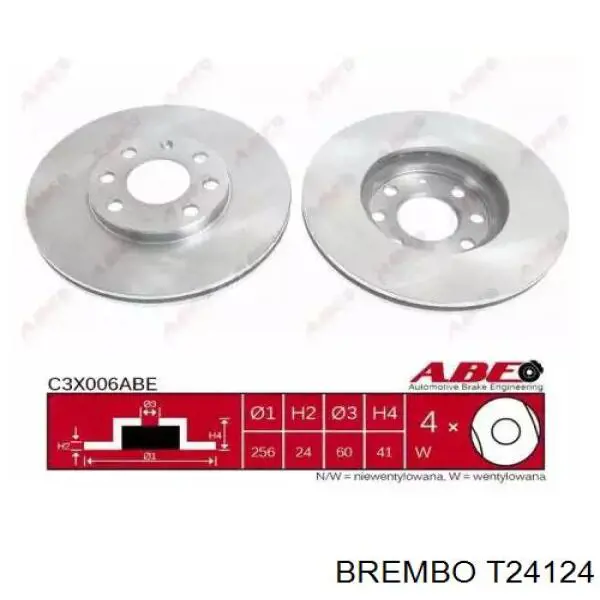 T 24 124 Brembo tubo flexible de frenos trasero derecho