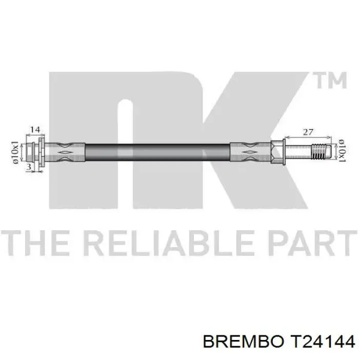 T24144 Brembo latiguillo de freno delantero