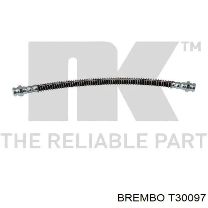 T30097 Brembo tubo flexible de frenos trasero