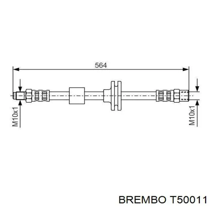 T50011 Brembo latiguillo de freno delantero