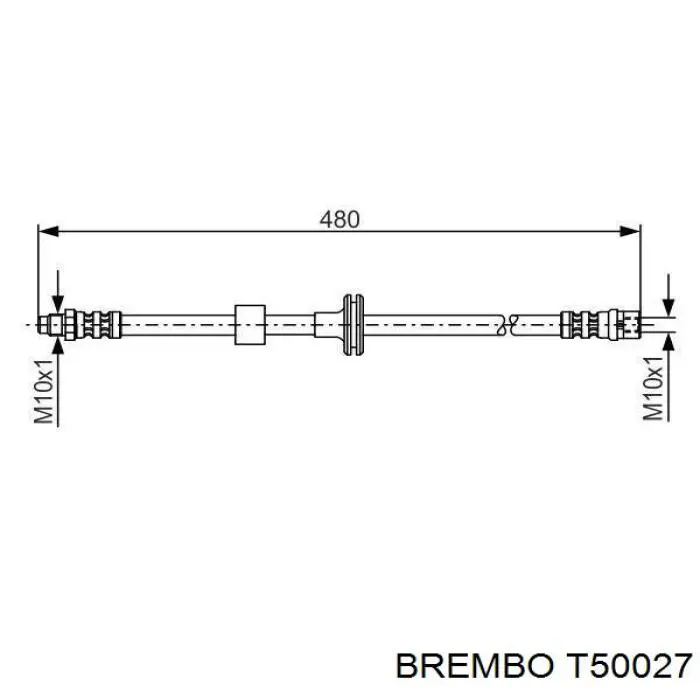 T50027 Brembo latiguillo de freno delantero
