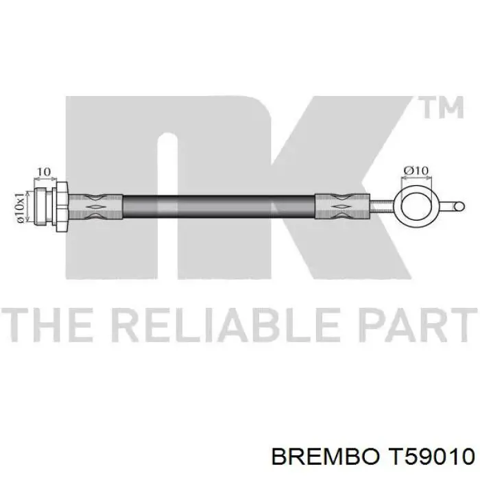 T59010 Brembo latiguillo de freno delantero