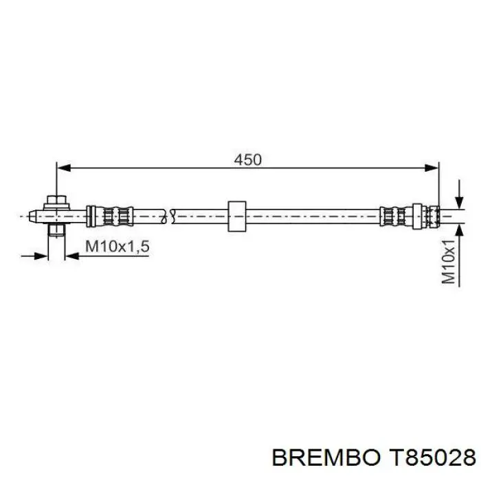 Latiguillos de freno delantero Brembo T85028 precio, desde 16,66 USD