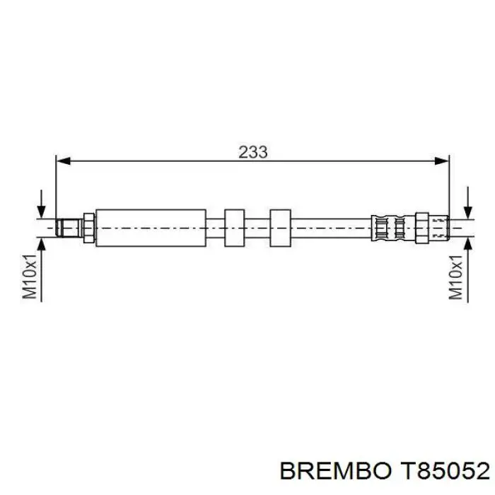 T85052 Brembo latiguillo de freno trasero