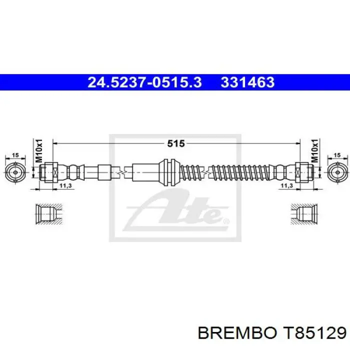 T85129 Brembo latiguillo de freno delantero