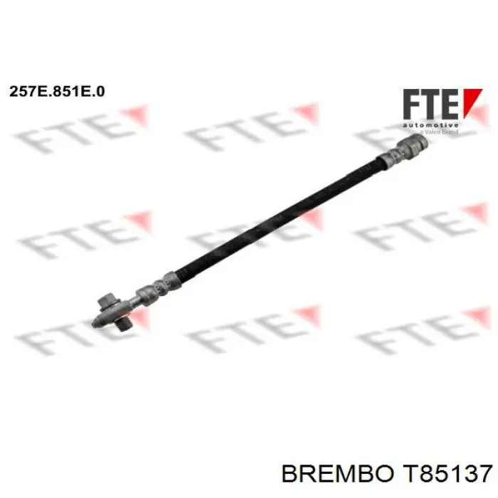 T85137 Brembo tubo flexible de frenos trasero