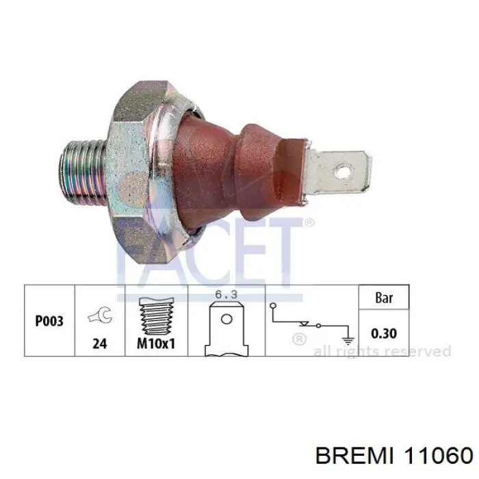 11060 Bremi cable de encendido, cilindro №1, 4