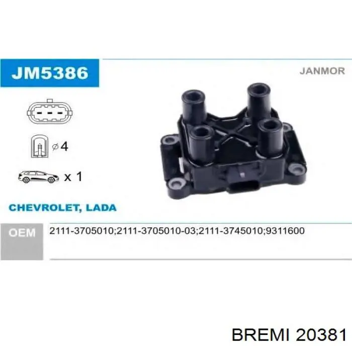 Comprar 20381 Bremi Bobina
