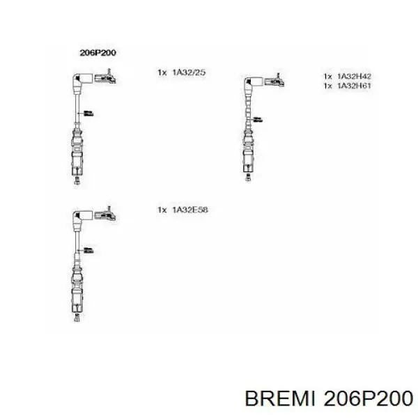Juego de cables de bujias Bremi 206P200 precio, desde 54,85 EUR