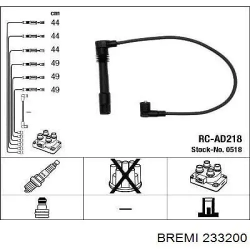 Juego de cables de bujias Bremi 233200 precio, desde 93,64 EUR