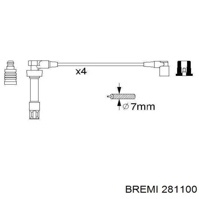 281-100 Bremi juego de cables de encendido