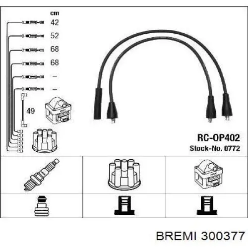 300377 Bremi juego de cables de encendido