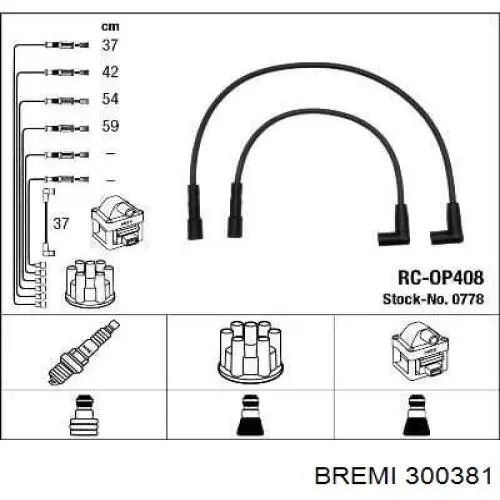 300381 Bremi cables de bujías