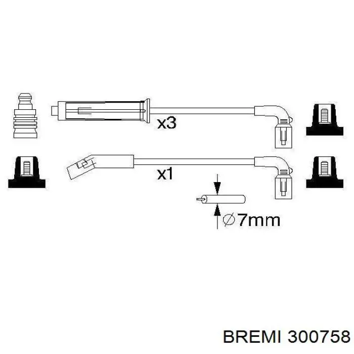 Juego de cables de bujias Bremi 300758 precio, desde 25,98 EUR