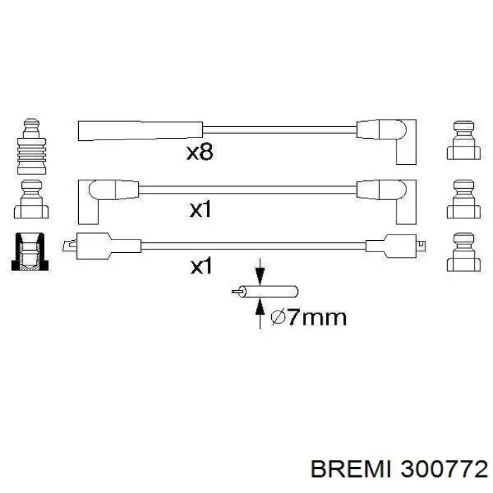 300772 Bremi juego de cables de encendido