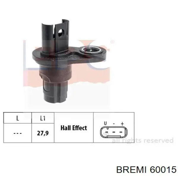 60015 Bremi sensor de posición del árbol de levas