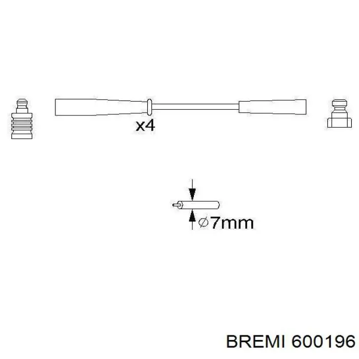 600-196 Bremi juego de cables de encendido