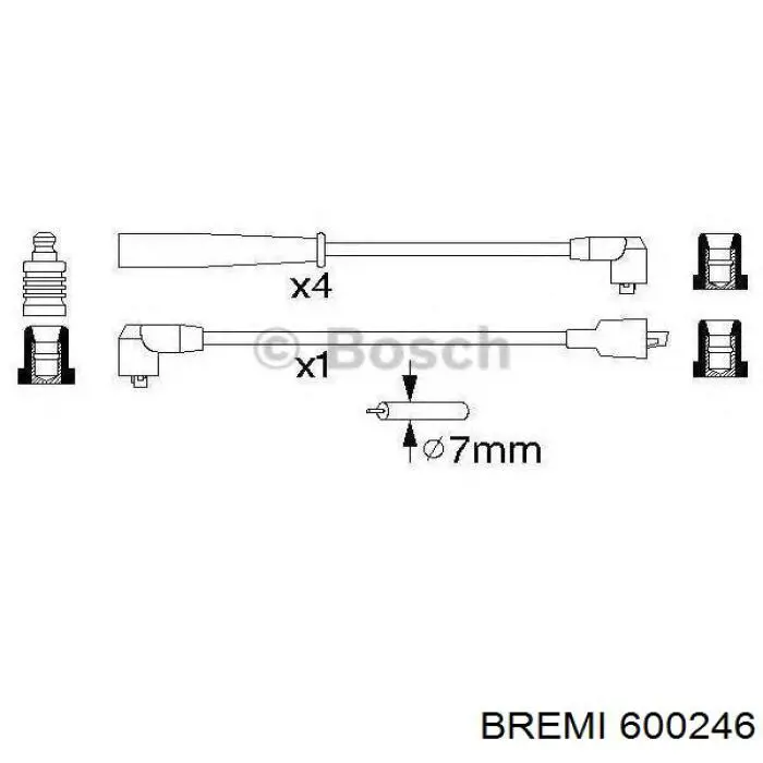 600246 Bremi cables de bujías