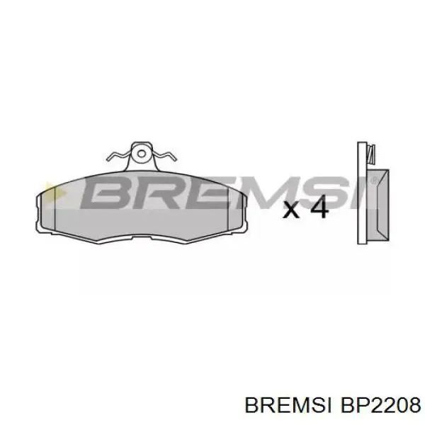 BP2208 Bremsi pastillas de freno delanteras