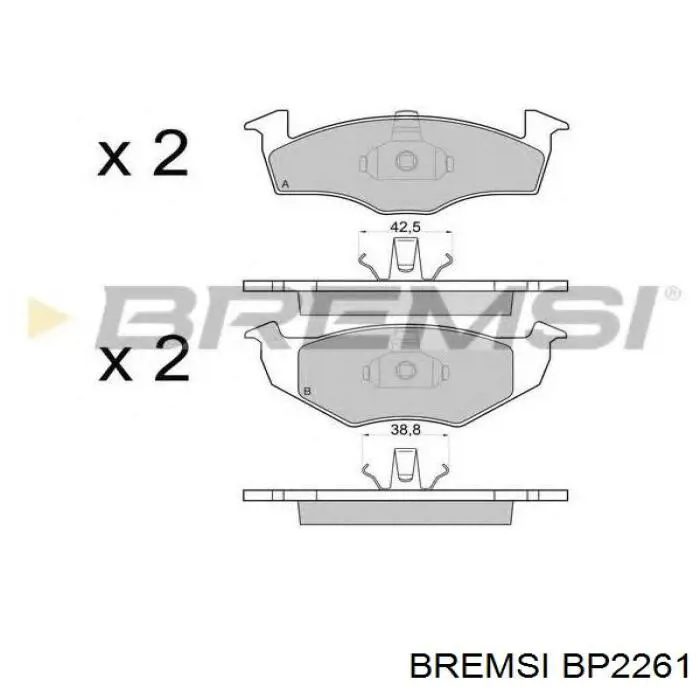 Pastillas freno delanteras Bremsi BP2261 precio, desde 17,70 EUR
