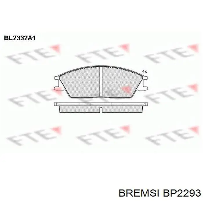 Comprar BP2293 Bremsi Pastillas delanteras de freno