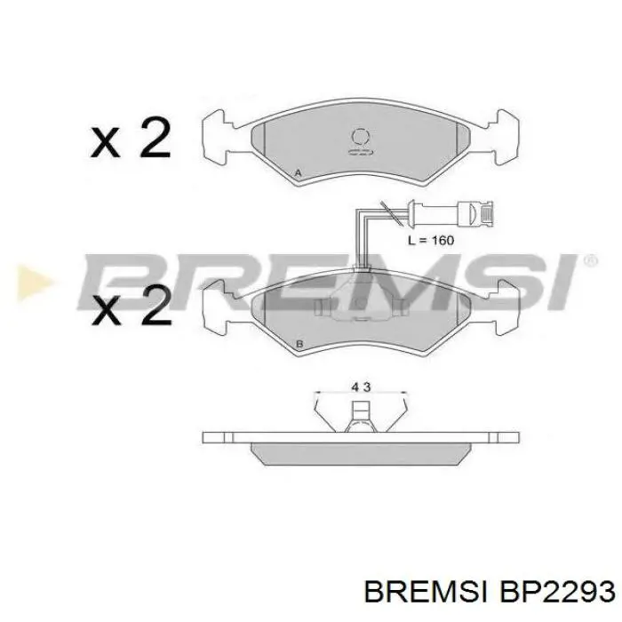 Pastillas freno delanteras Bremsi BP2293 precio, desde 20,19 EUR