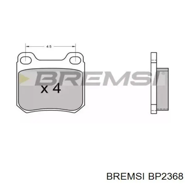 BP2368 Bremsi pastillas de freno traseras