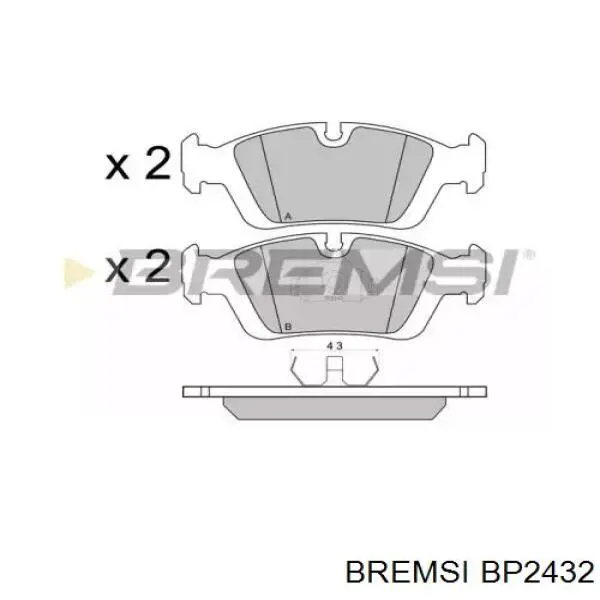 BP2432 Bremsi pastillas de freno delanteras